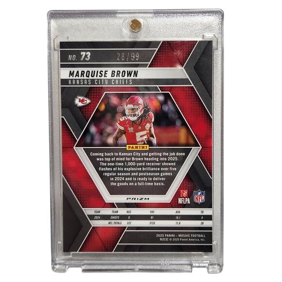 Panini Mosaic Blue Prizm Marquise Brown #73 Numbered 28/99 2025 NM - Picture 2 of 3